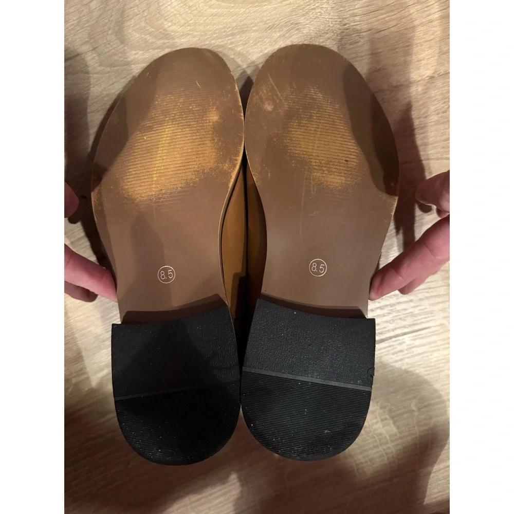 HEEZ Men Lace-Up Oxford Brown Dress Shoes Leather LaceUp Casual  Formal Size 8.5